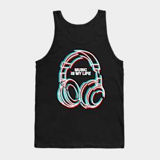 music is my life headphones Tank Top